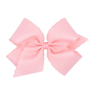 Grosgrain hair bow with matching monstitching