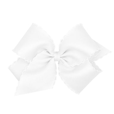 Grosgrain hair bow with matching moonstitching
