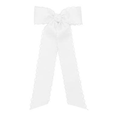 Grosgrain Bowtie with Moonstitch Edge, Knot Wrap & Streamer Tails