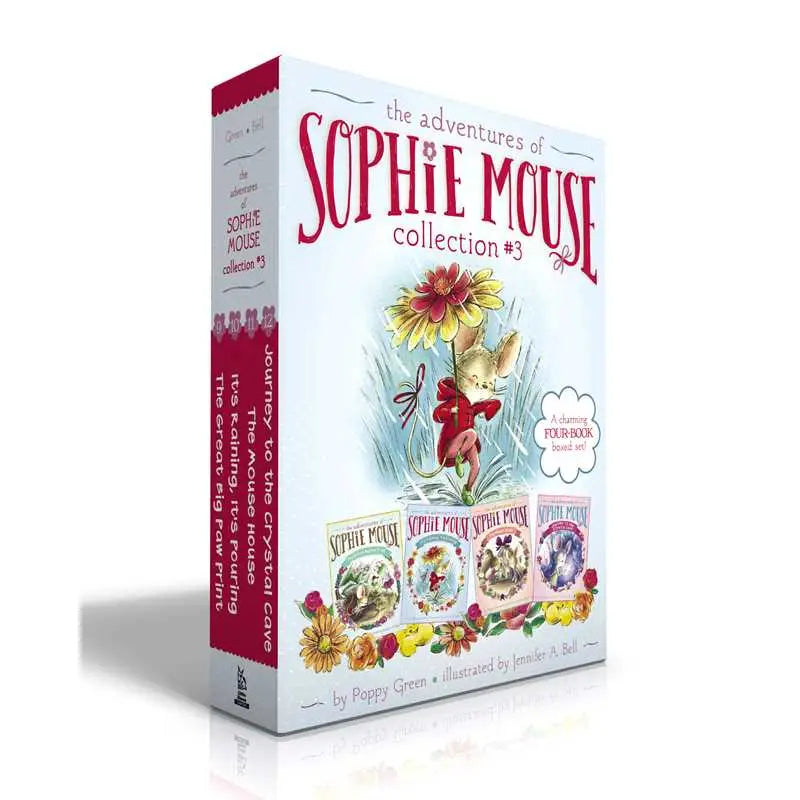 Collection of Sophie Mouse books with colorful illustrations on a white background