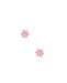 Pair of pink flower-shaped earrings on a white background