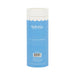  cylindrical puzzle packaging with blue label and white lid on a white background