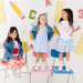 Blue gingham dress with apples on top and tutu skirt