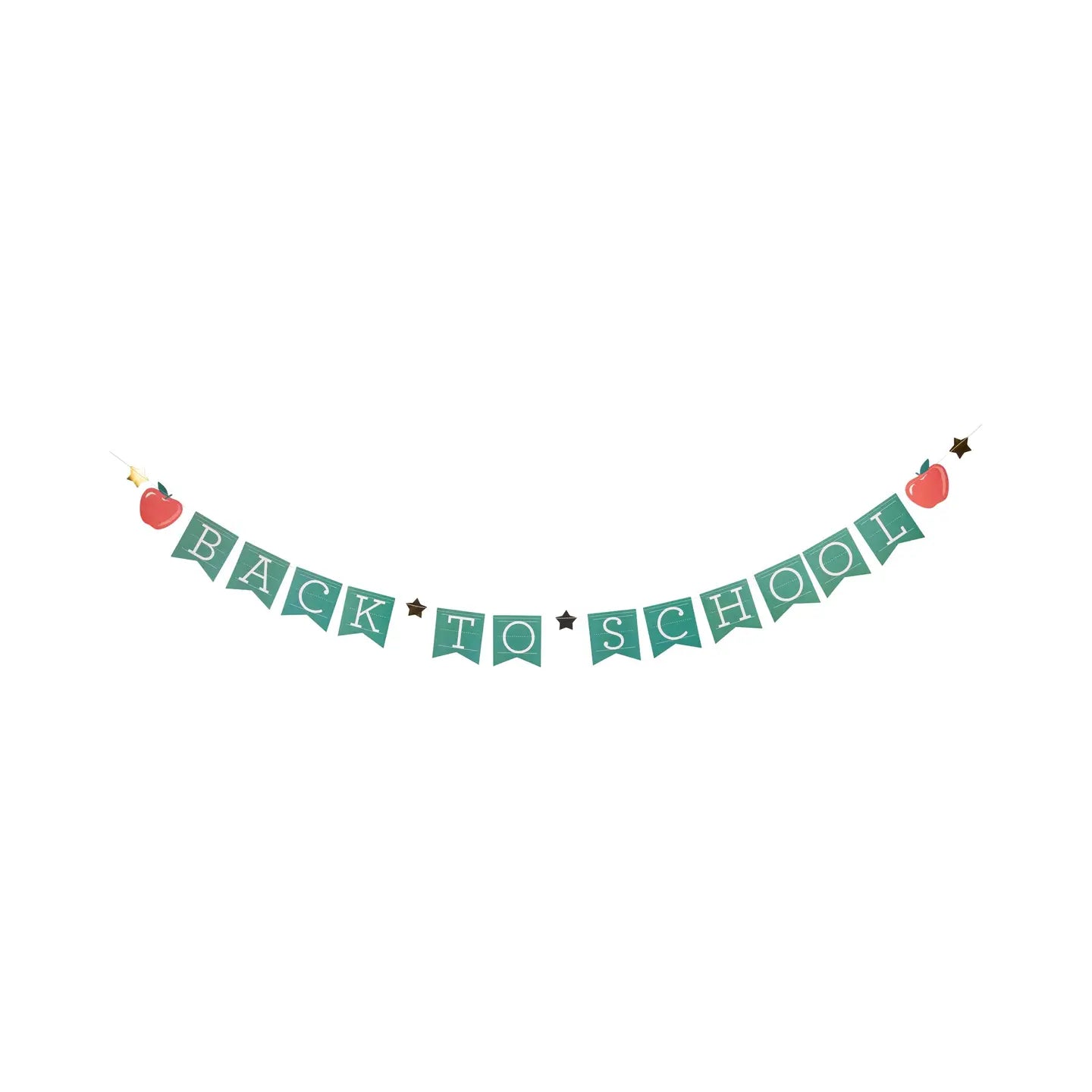 Back to school banner with apples on a white background
