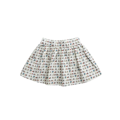 Skirt with back to school pattern on a white background