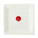 Notebook with red label on a white background