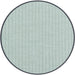 A round fabric sample with a textured, vertical ribbed pattern in a muted sage green color, finished with a contrasting dark gray border, shown on a solid white background.