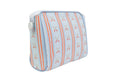 Travel organizer with baseball pattern on a white background
