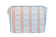 Travel organizer with baseball pattern on a white background