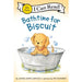 Book cover of 'Bathtime for Biscuit' featuring a dog in a bathtub with bubbles.