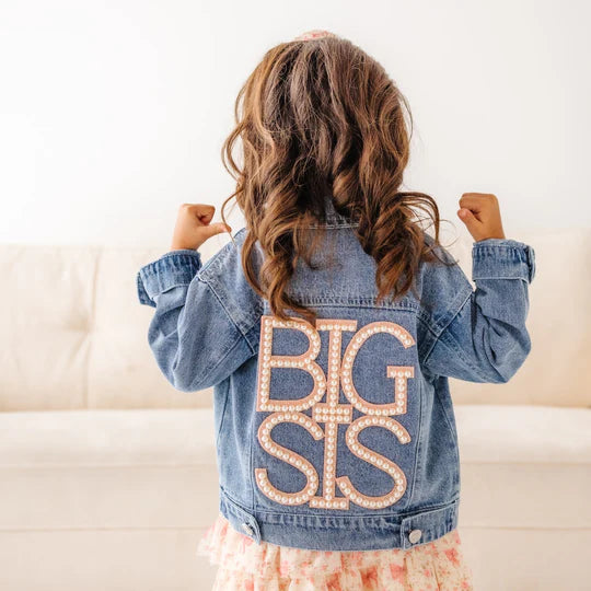 Denim Jacket - Big Sis Pearl Patch