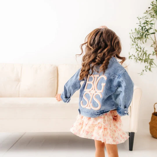 Denim Jacket - Big Sis Pearl Patch