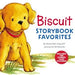 Book cover of 'Biscuit Storybook Favorites' with a yellow puppy and colorful text.
