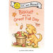 Book cover of 'Biscuit and the Great Fall Day' with a cartoon dog and fall leaves.