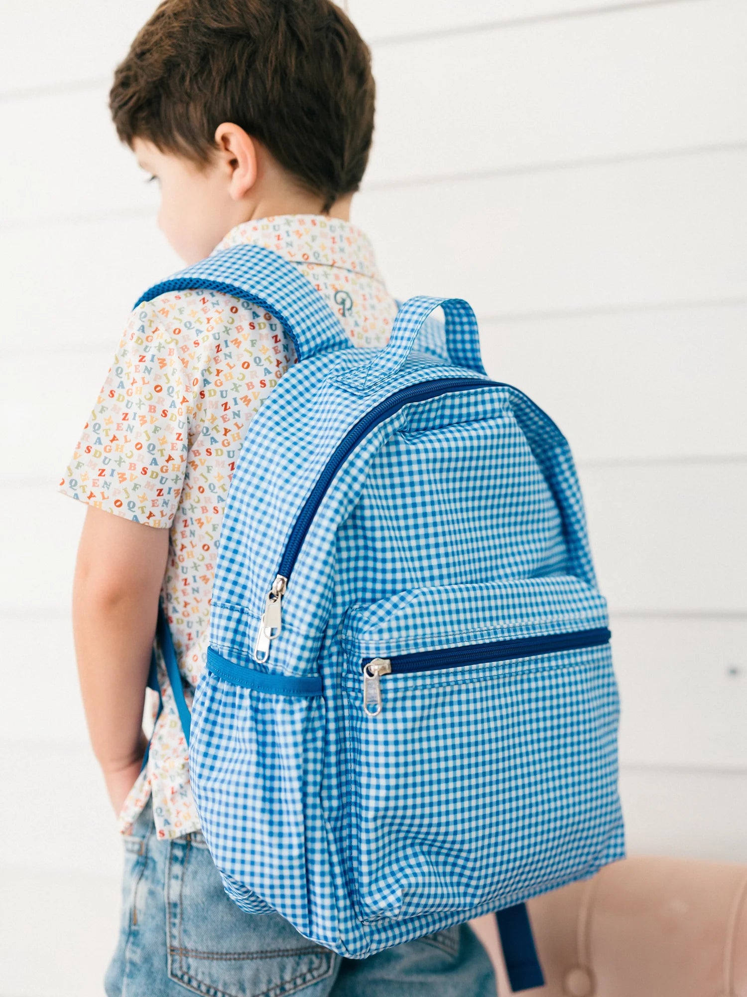 Backpack - Blue Gingham