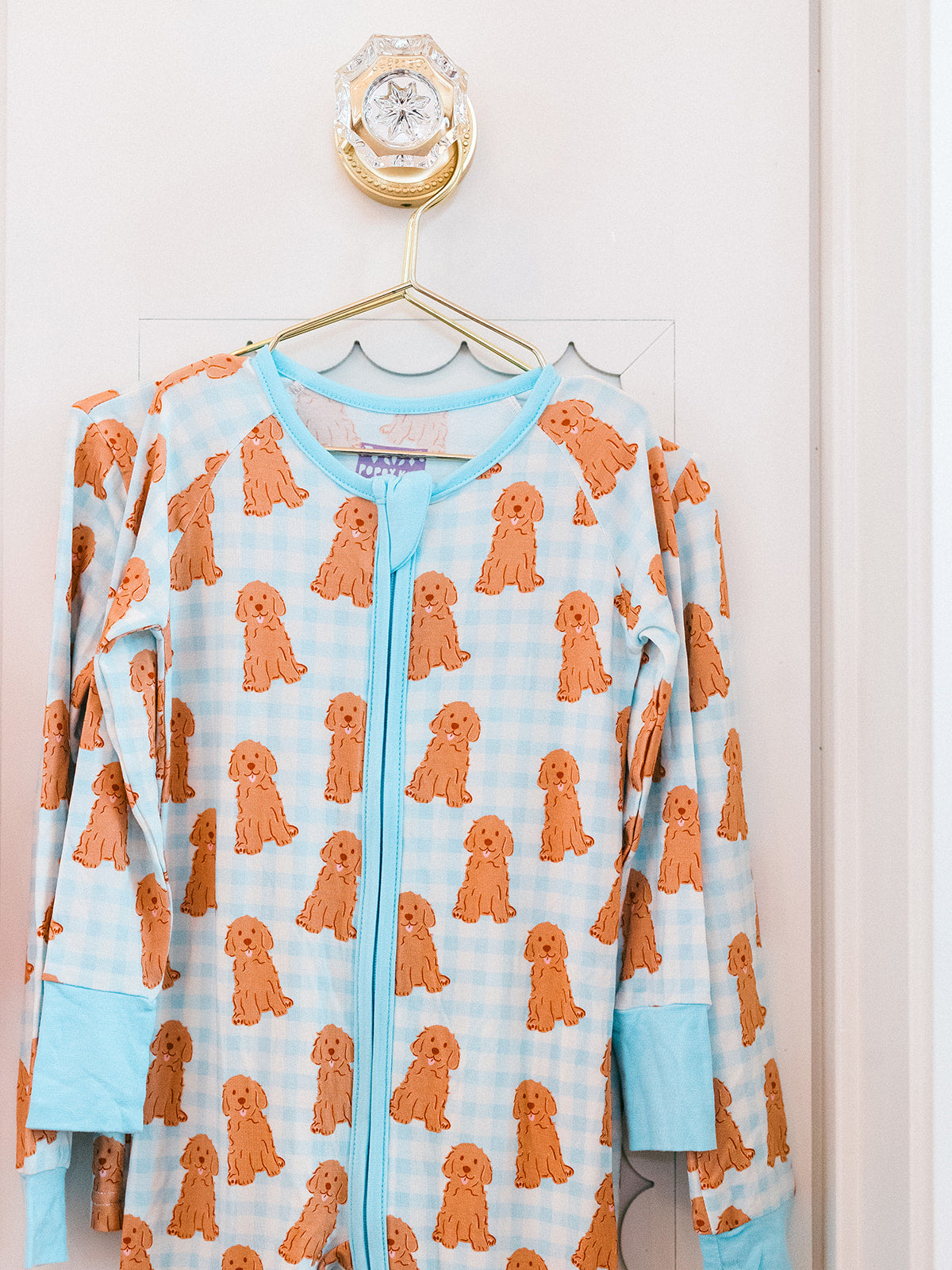 Zippered Romper - Blue Goldendoodle