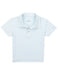 Grey polo shirt on a white background