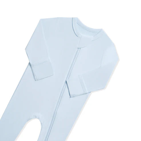 Light blue onesie on a white background