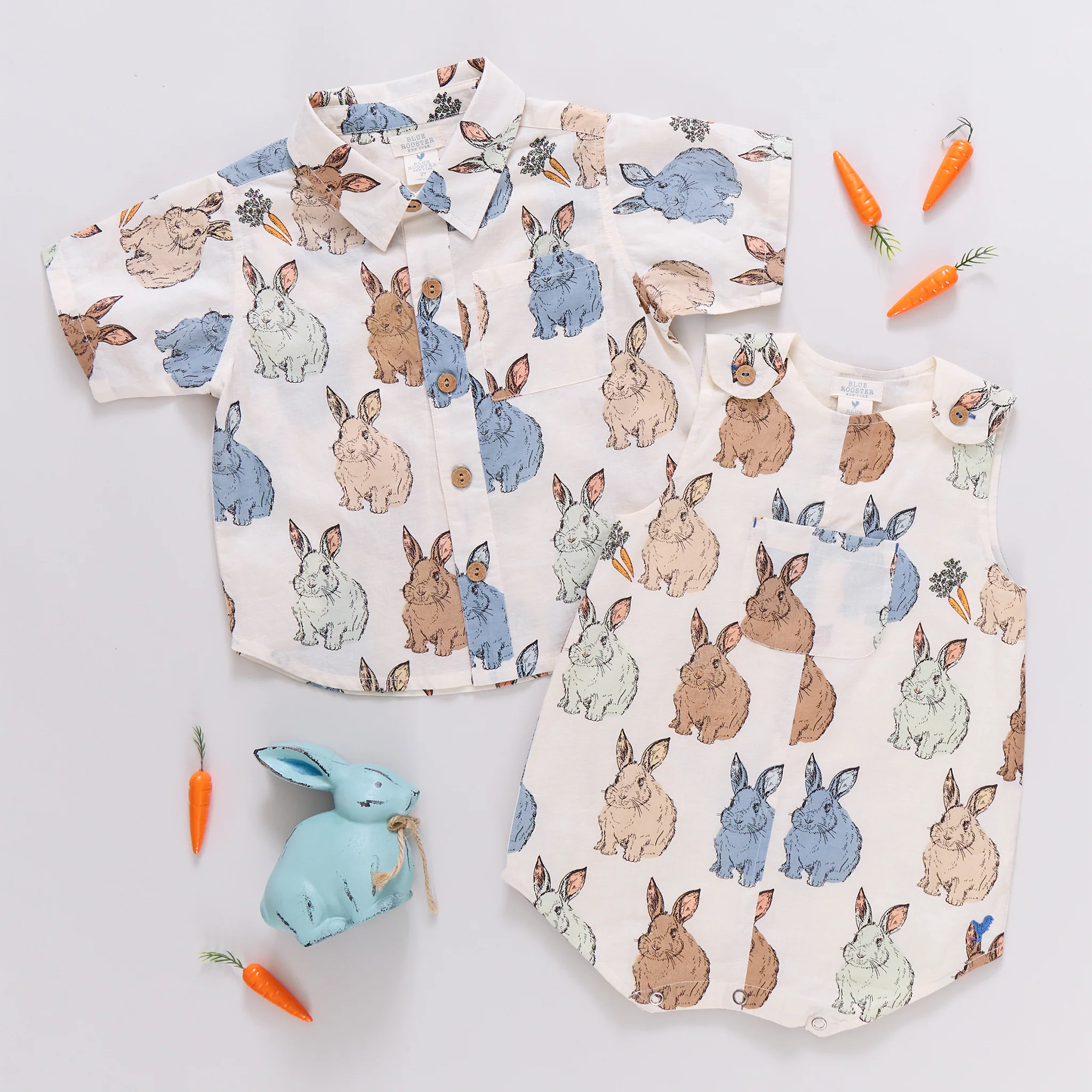 Noah Jumper - Blue Vintage Bunnies