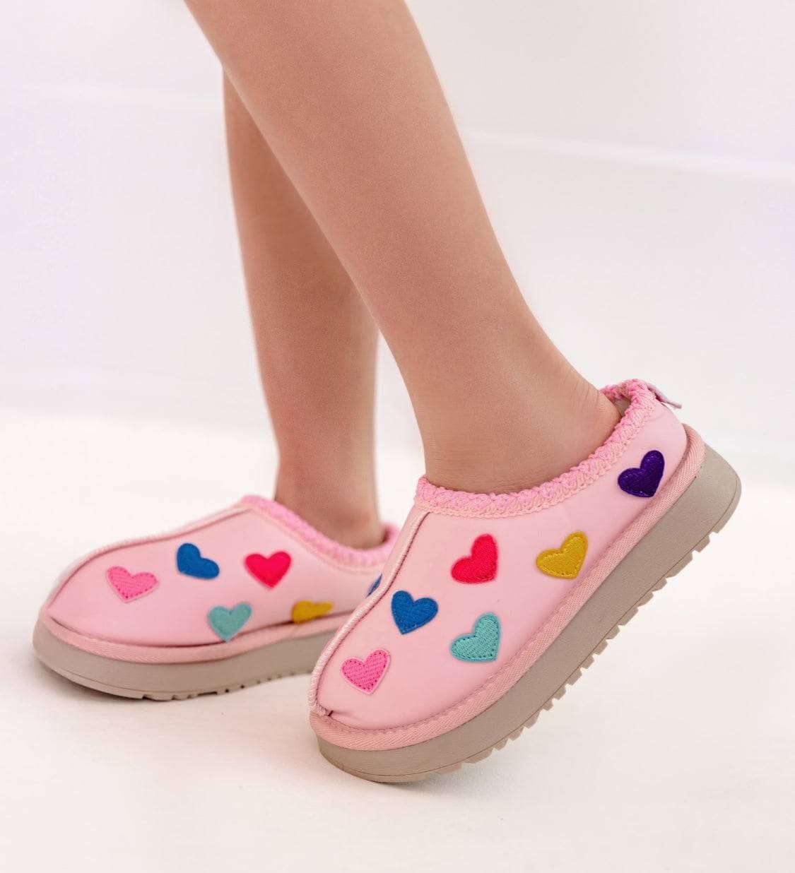Sherpa Booties - Candy Heart