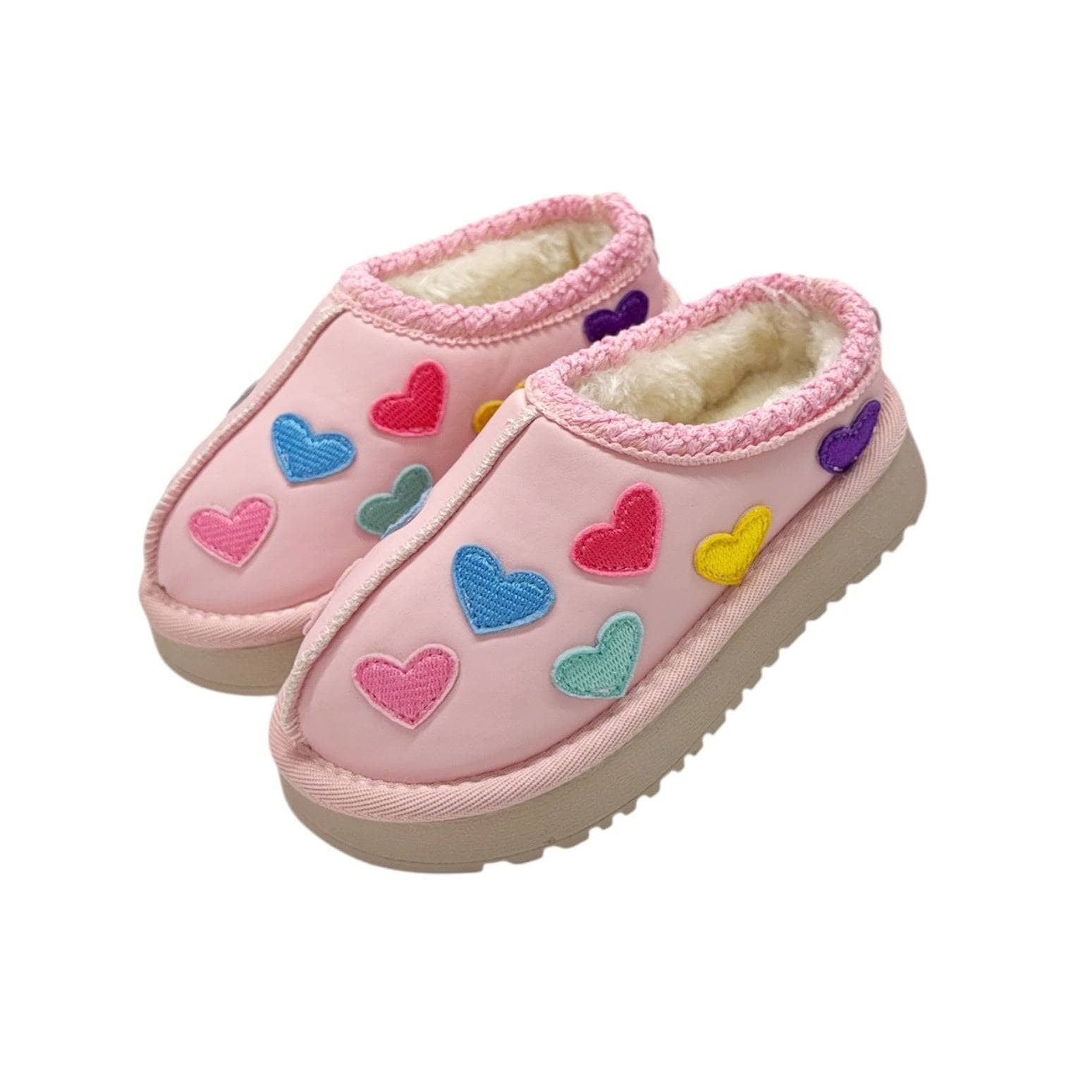 Sherpa Booties - Candy Heart