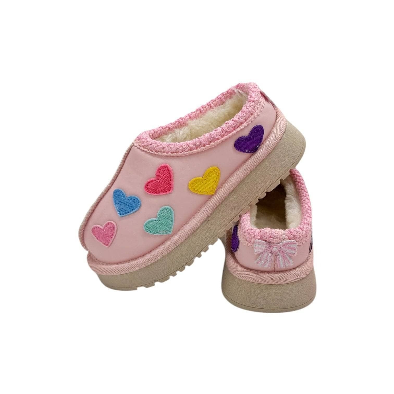 Sherpa Booties - Candy Heart