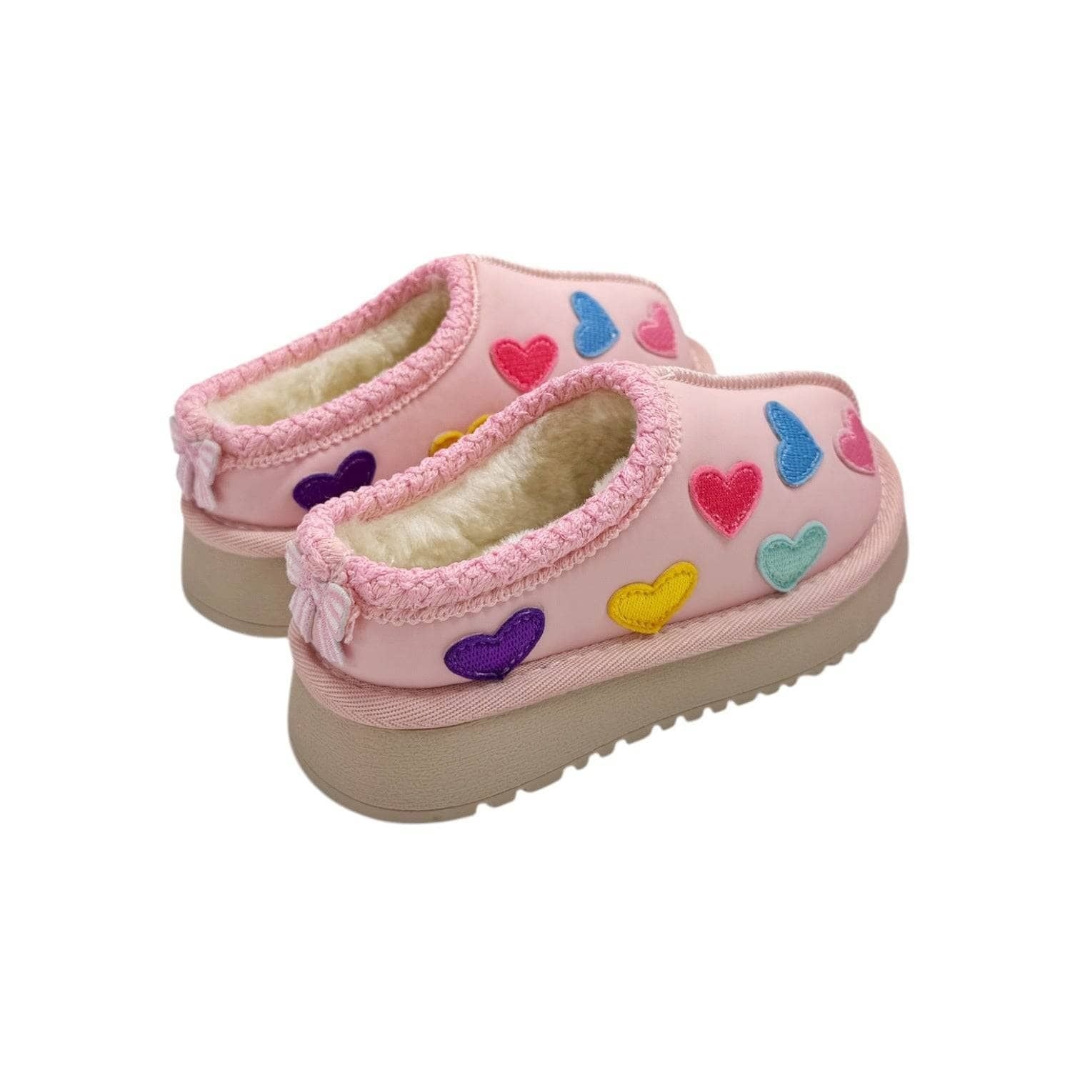 Sherpa Booties - Candy Heart