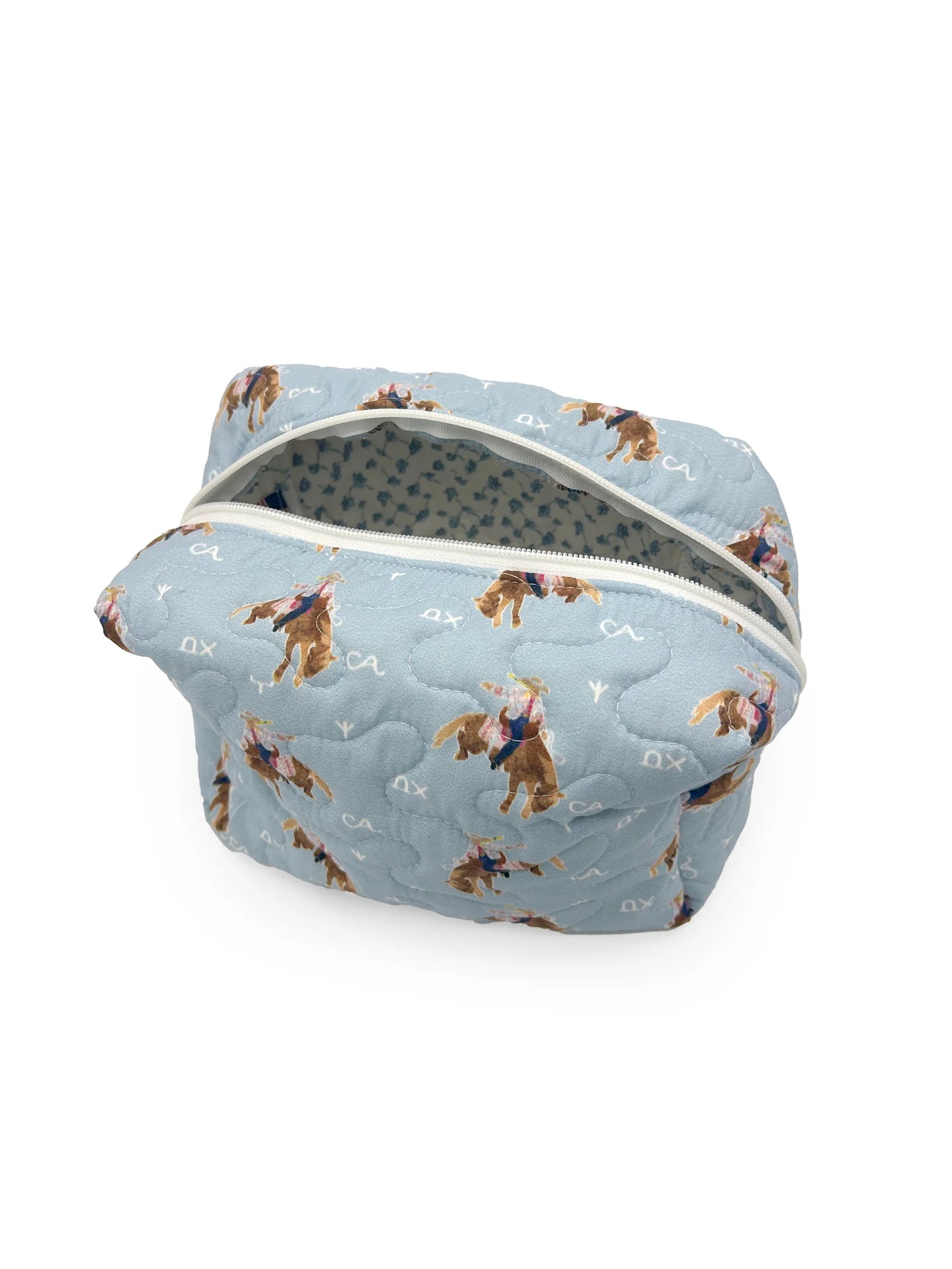 Makeup Bag - Casey Cowgirl Patchwork Quilted