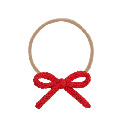Crochet Headband - Cherry Bow
