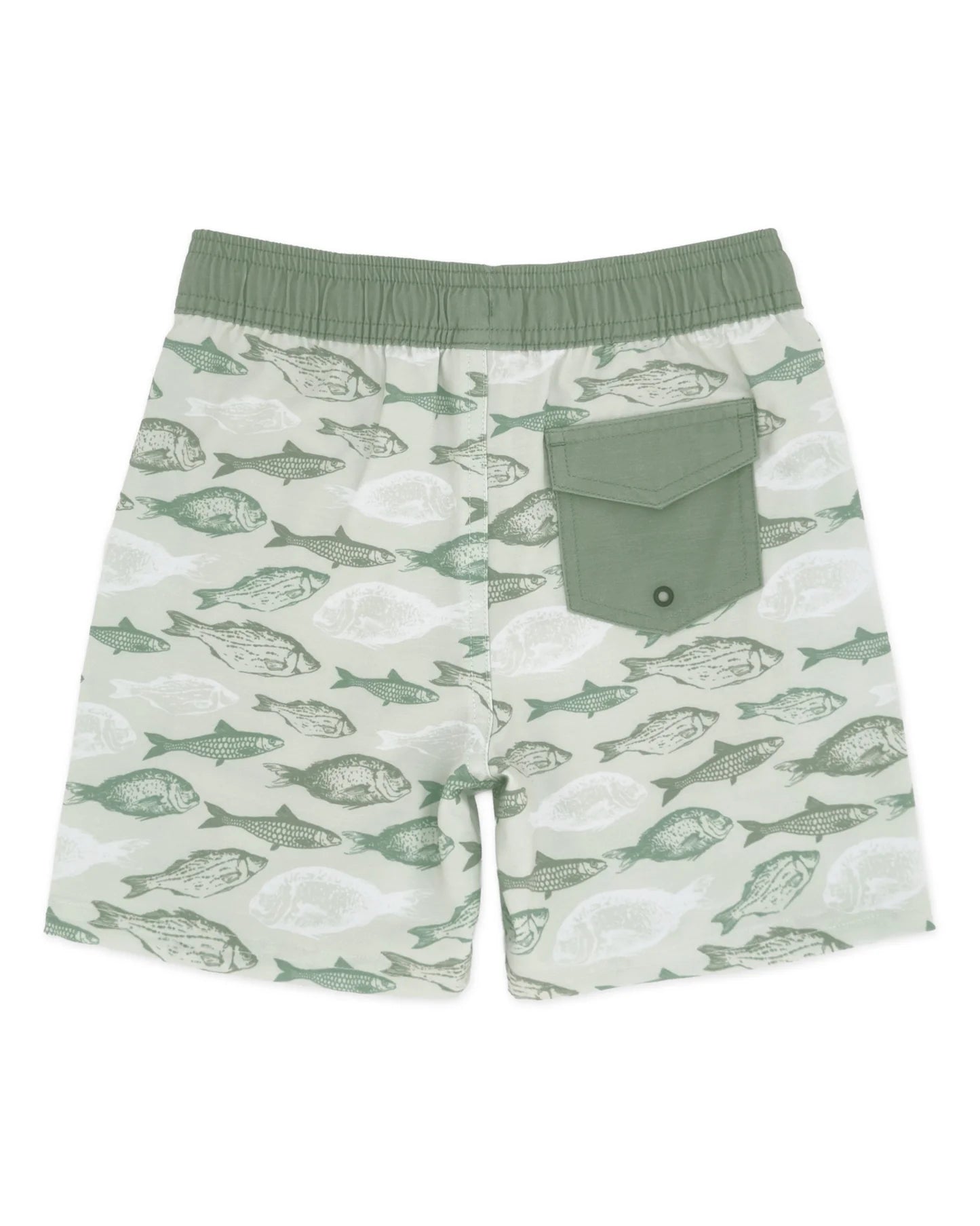 Classic boy boardshort with fish pattern