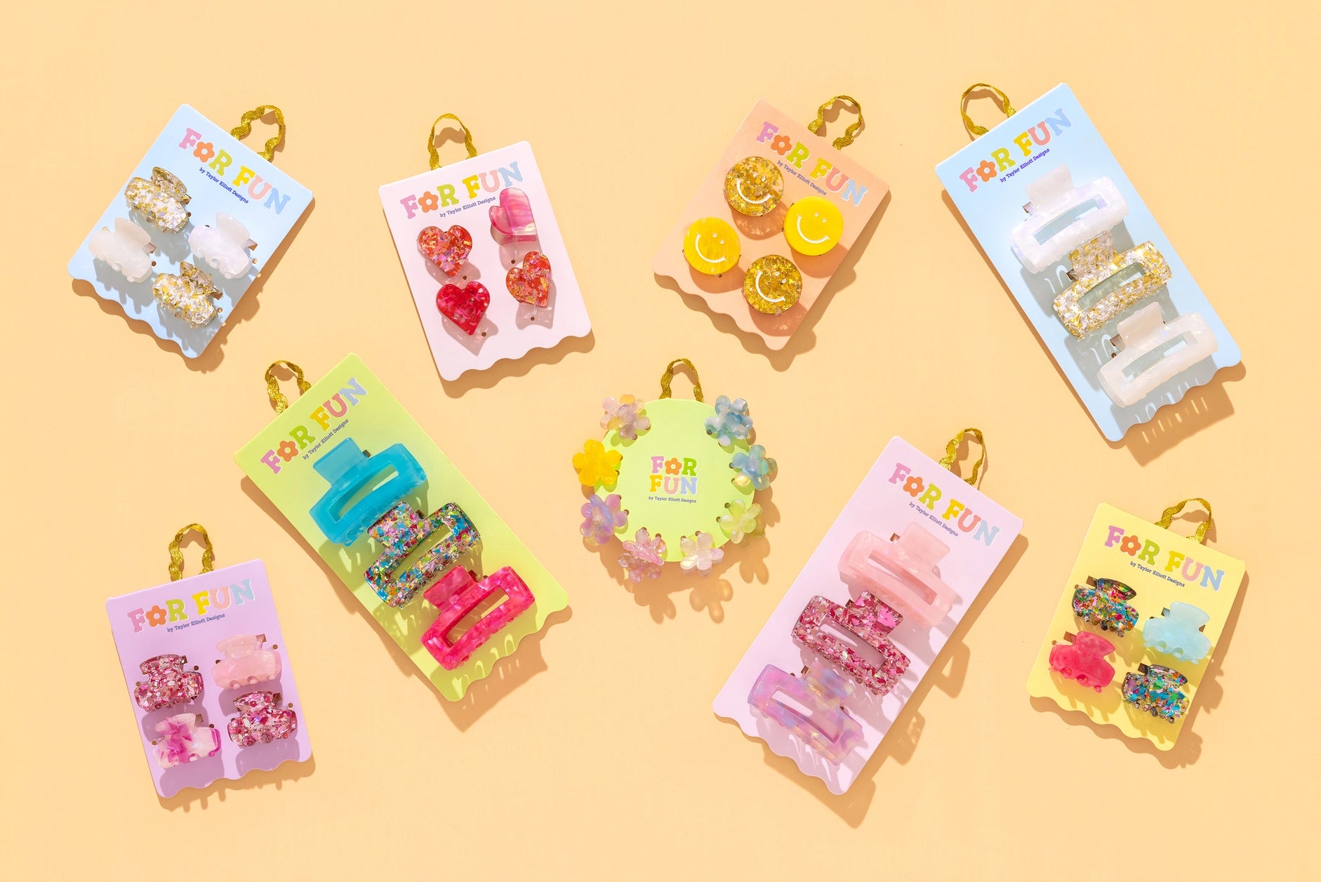 Claw Hair Clip Set - Pink