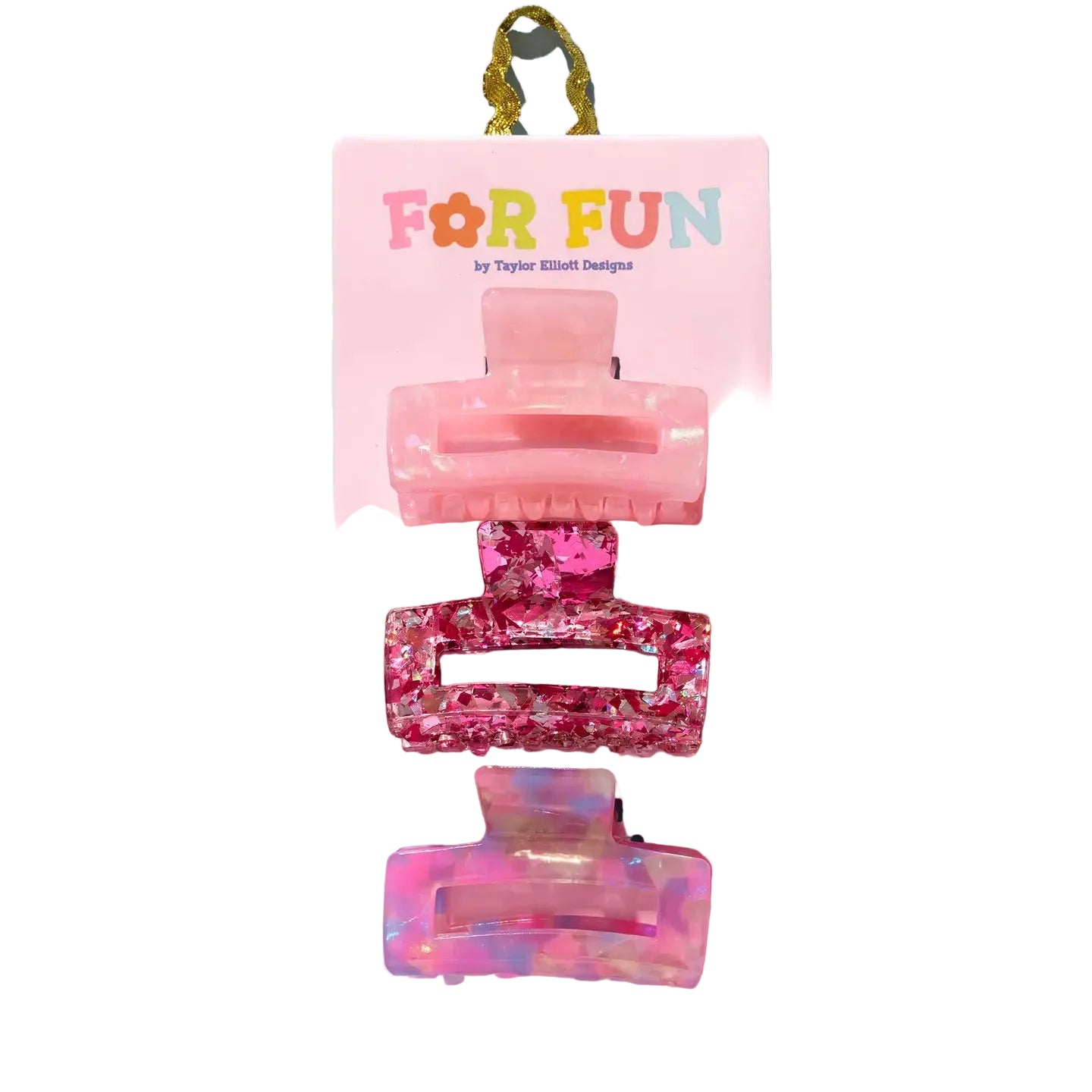 Claw Hair Clip Set - Pink