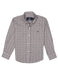 Checkered shirt with brand logo on a white background