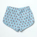 Light blue boxer briefs with cherry pattern on a white background