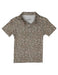 Cowboy patterned polo shirt on a white background