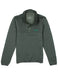 Green hooded pullover with a brand logo on a white background