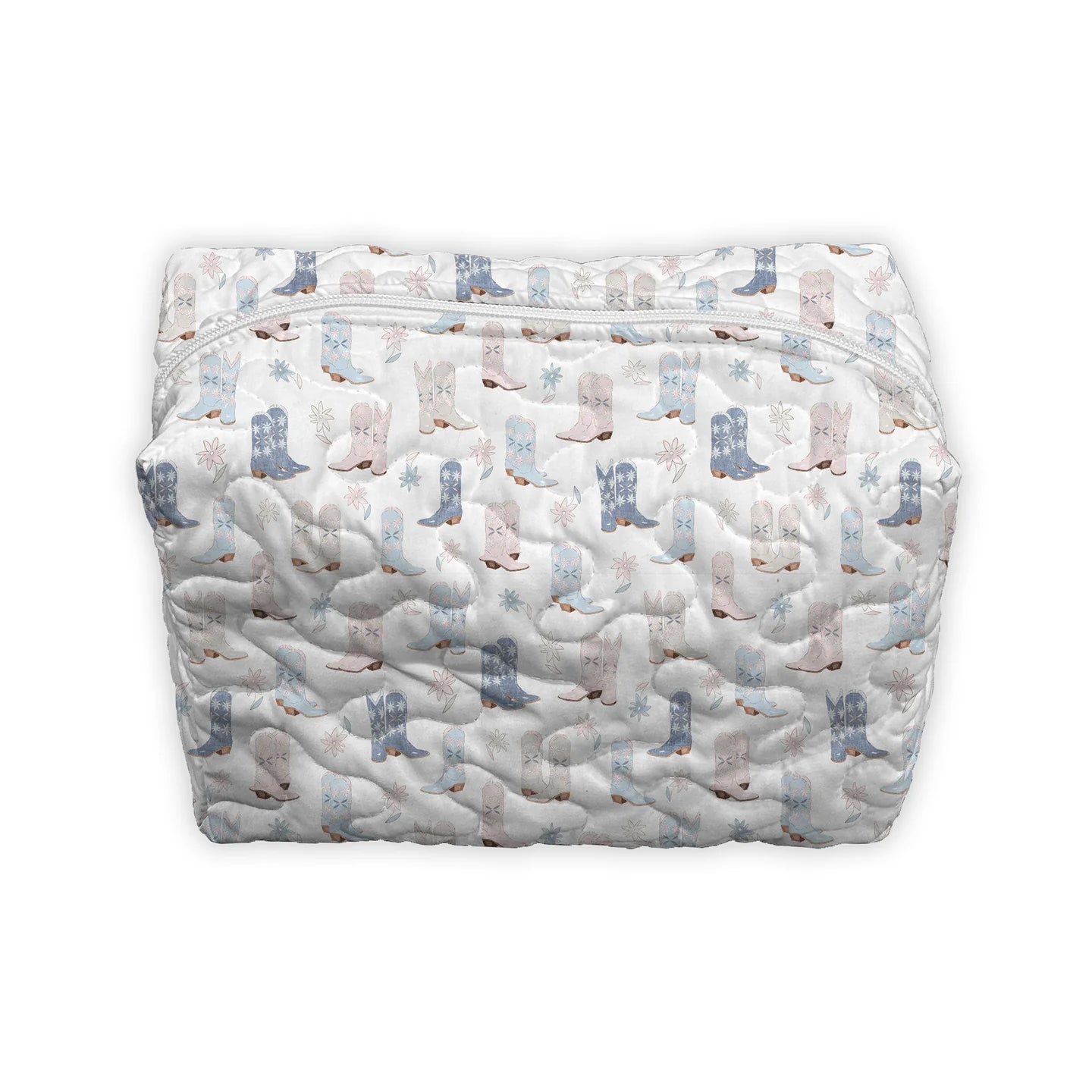Makeup Bag - Daisy Boots Pastel Quilted