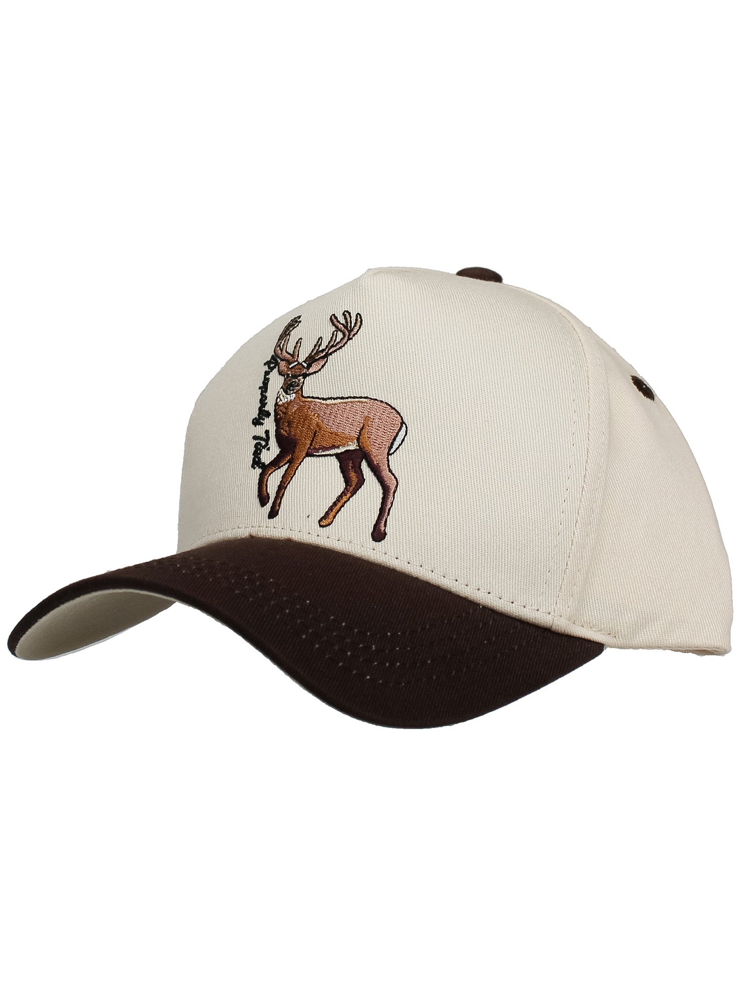 Cap with deer emblem on a white background