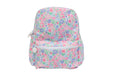 Floral patterned backpack on a white background