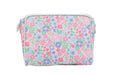 Floral patterned pouch on a white background