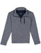 Dusk Blue checkered pullover with a zipper on a white background