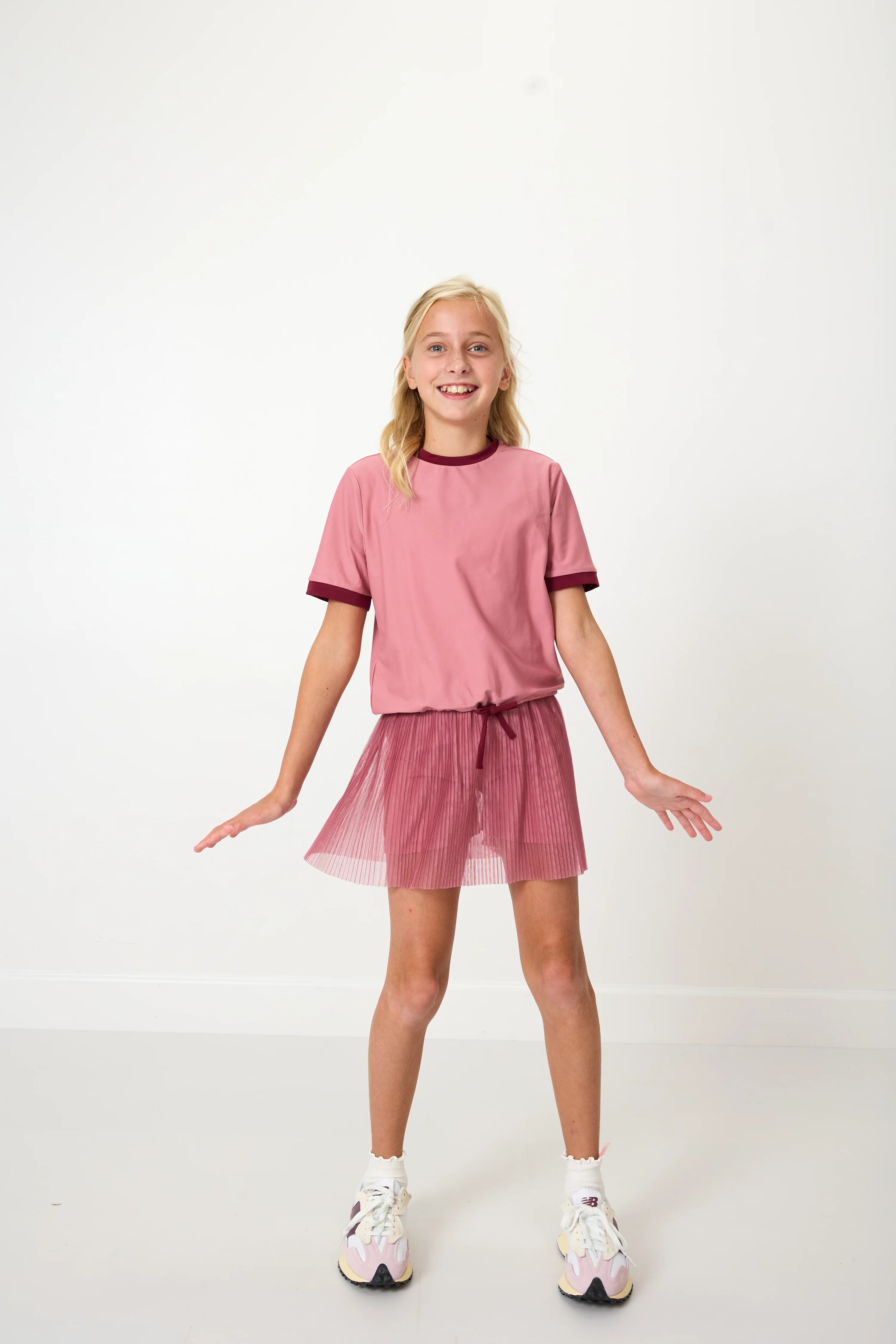 Pleated Skort - Dusty Rose