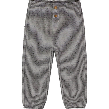 heathered gray jogger pants with two buttons
