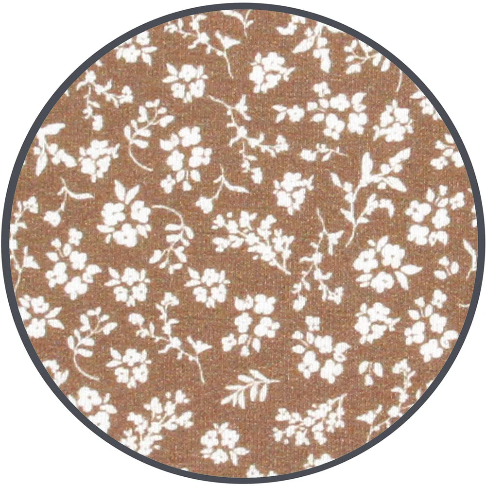 A brown floral sample