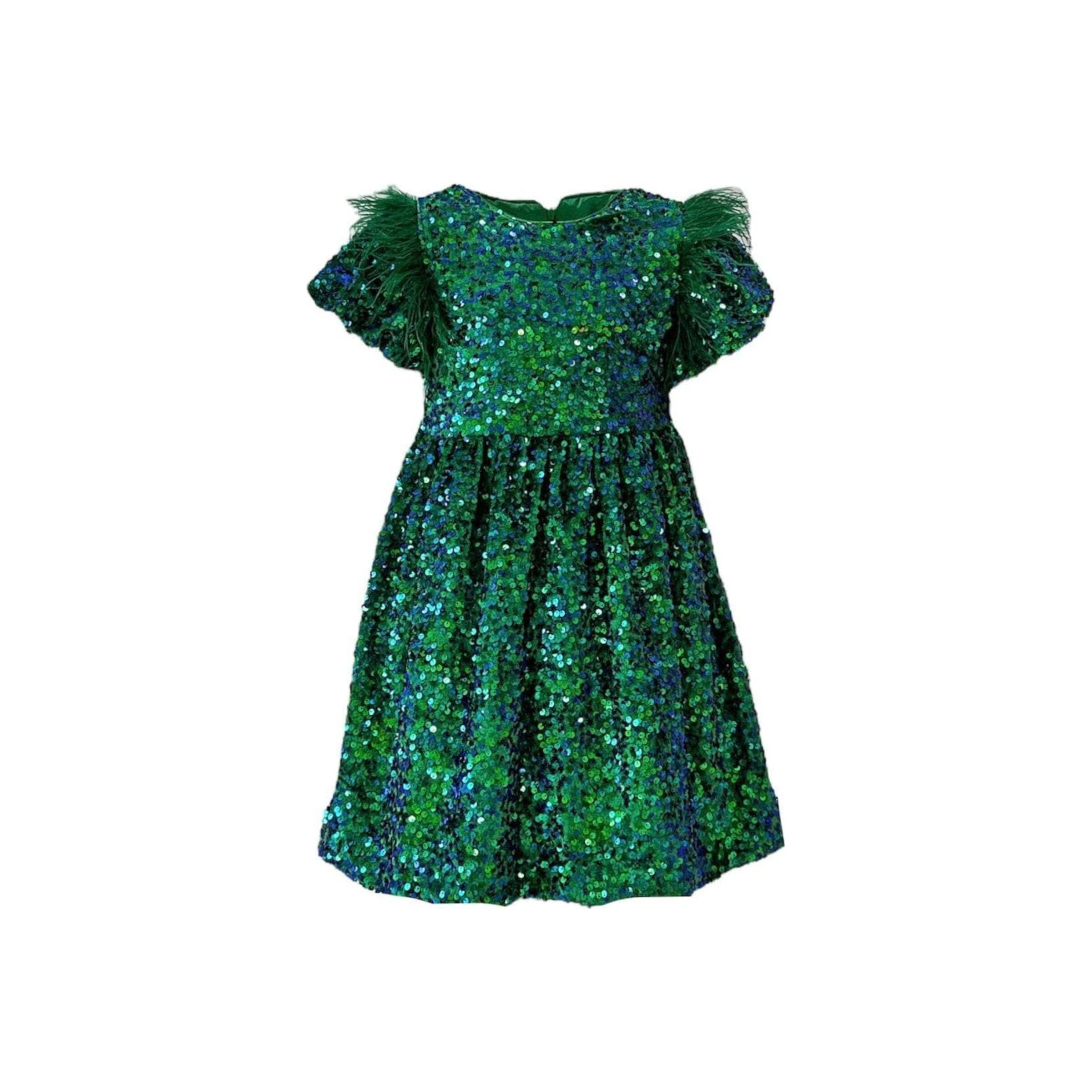 Party Dress - Emerald Shimmer