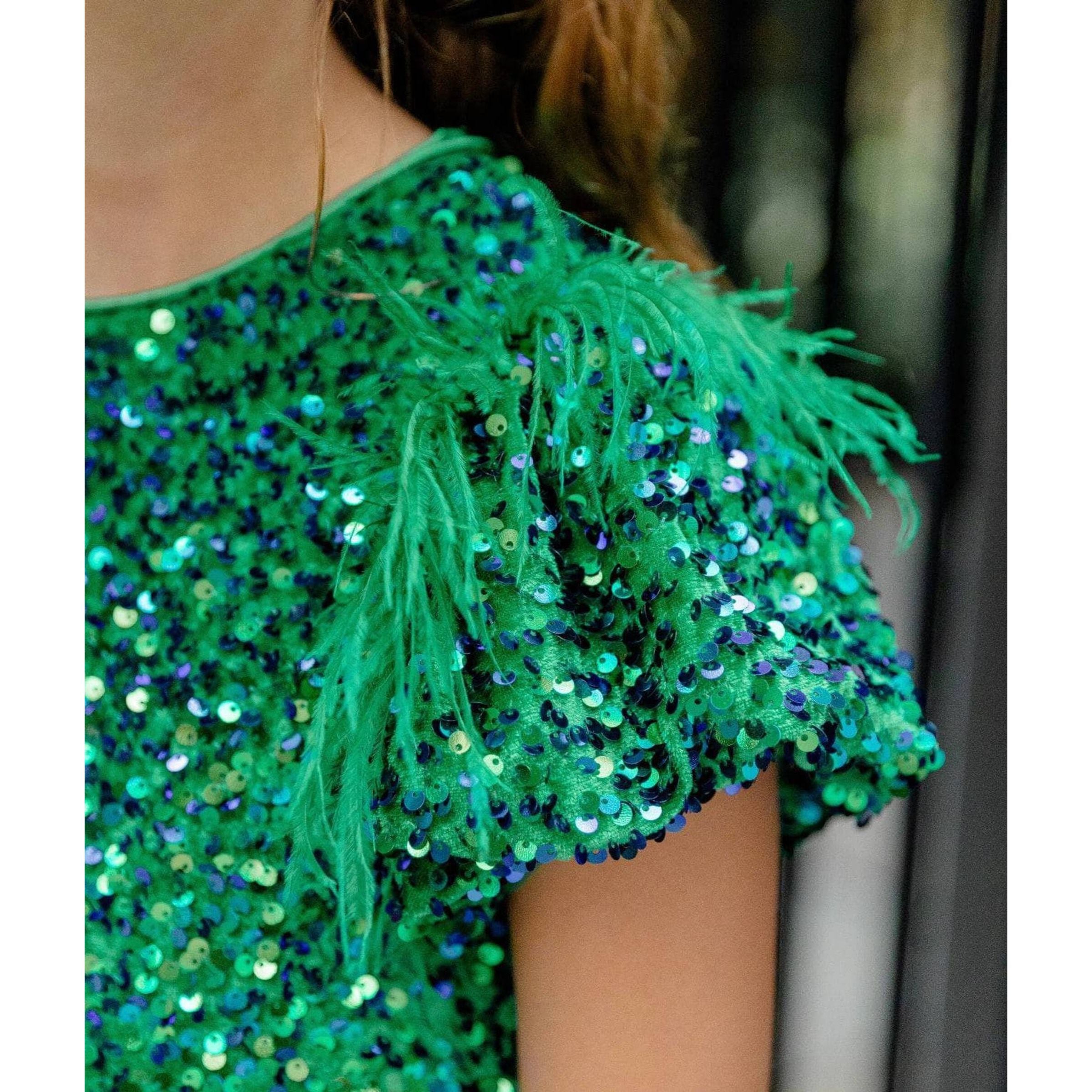 Party Dress - Emerald Shimmer