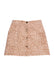 Floral patterned skirt with button details on a white background