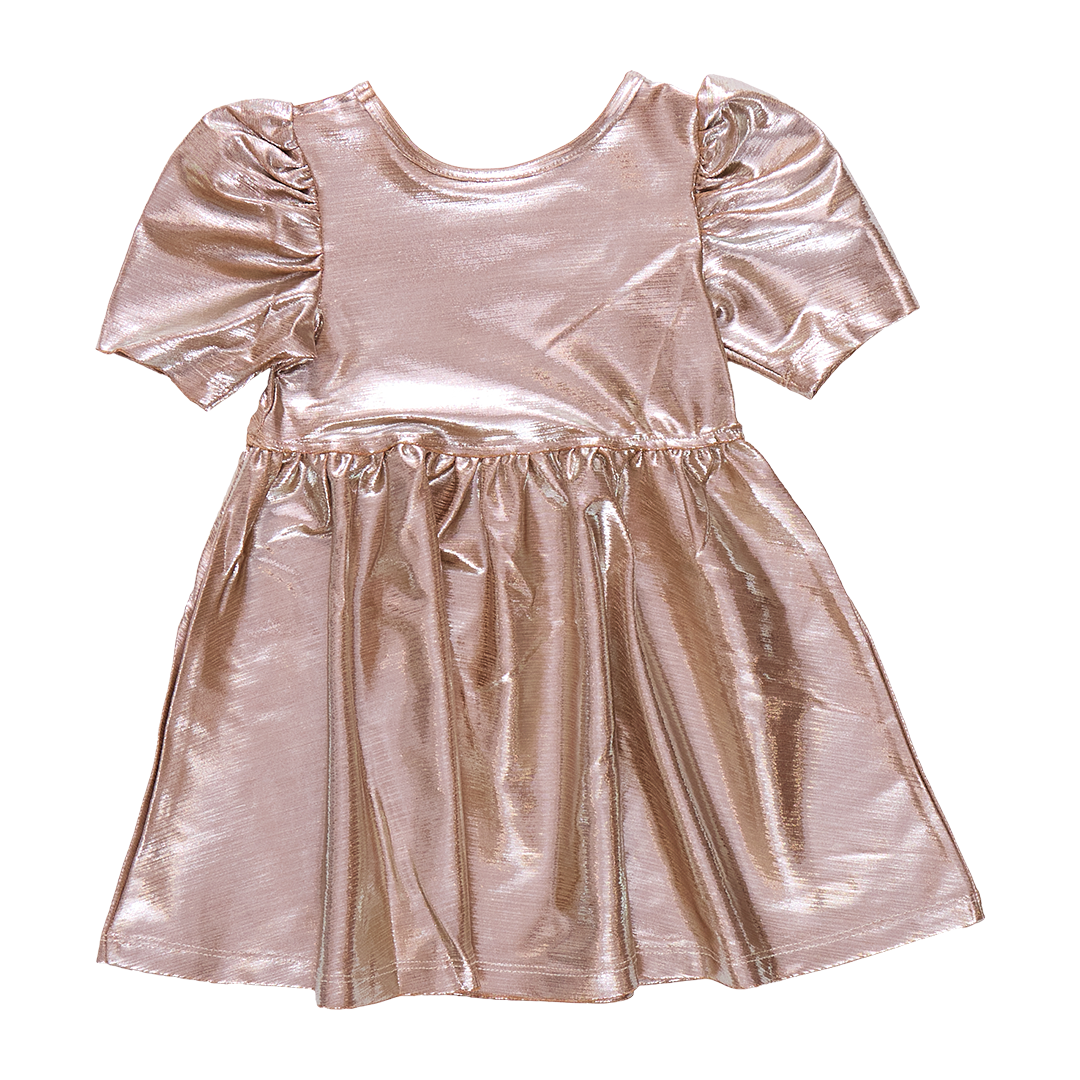 Laurie Dress - Champagne Textured