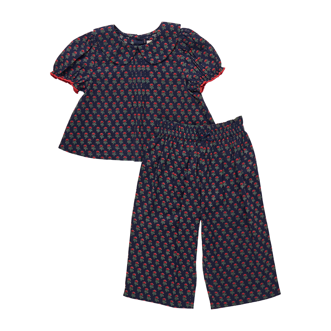 Dawson 2 Piece Set - Navy Carnation