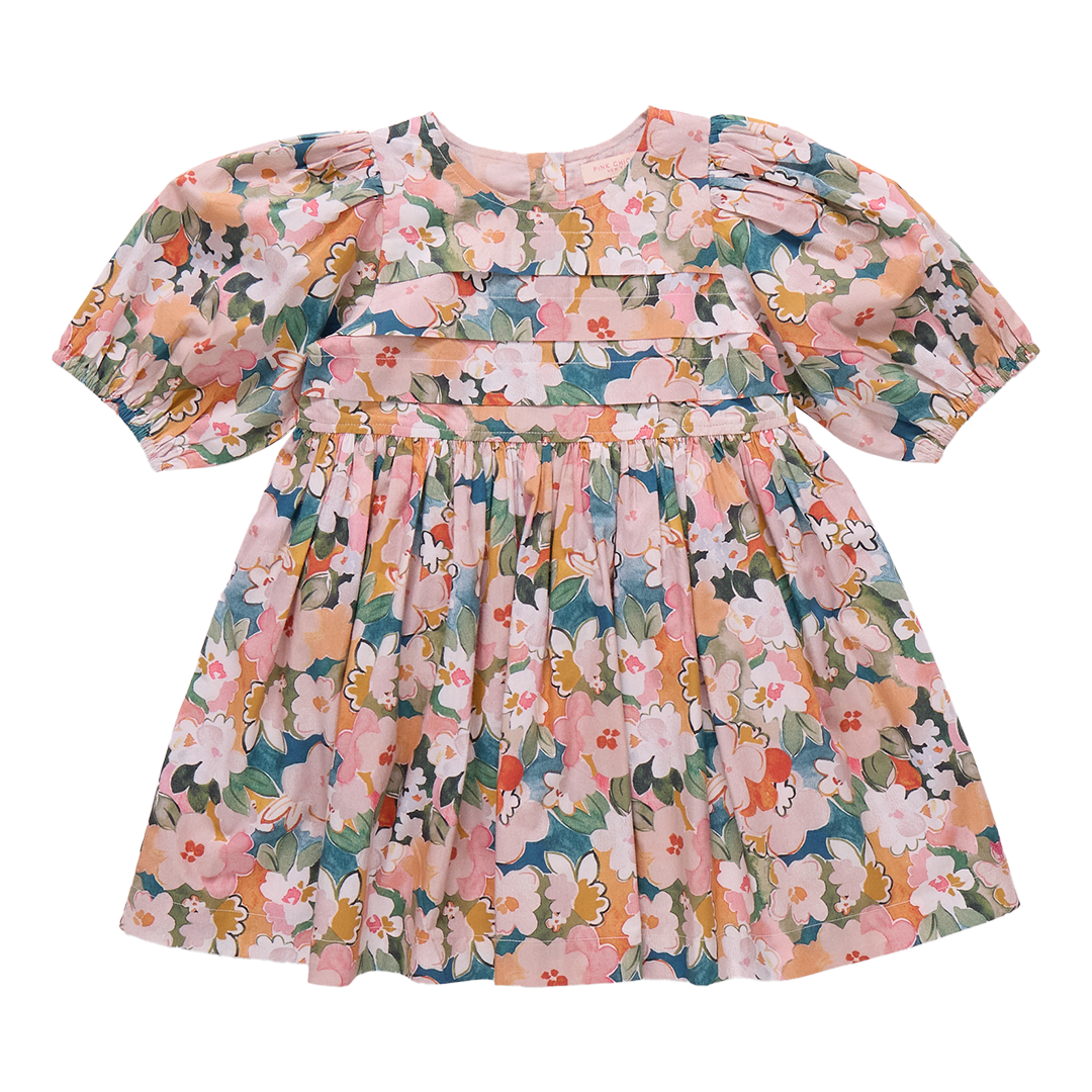 Evelyn Dress - Watercolor Floral